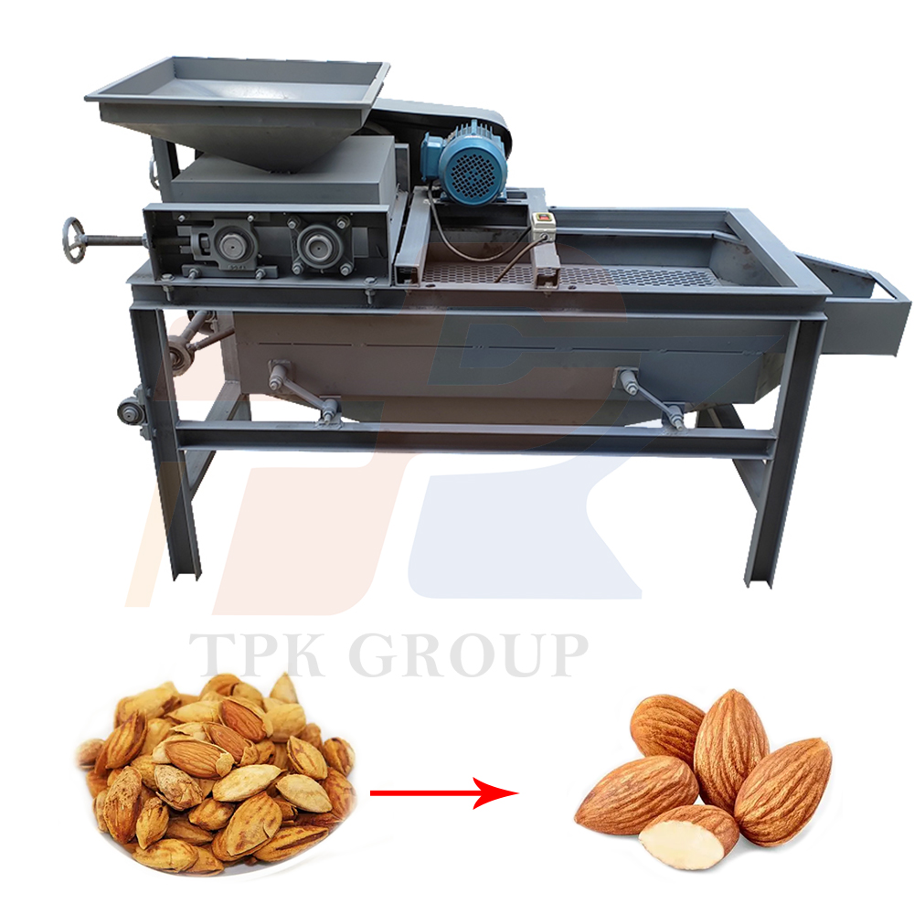 Almond shell breaking machine