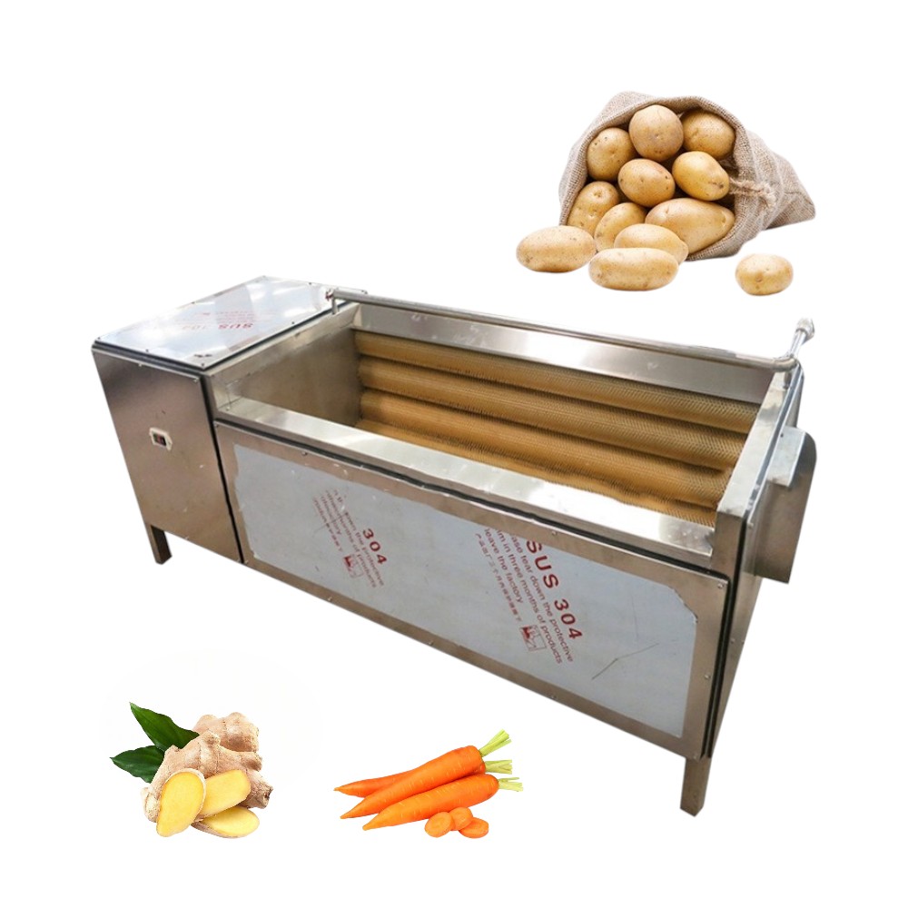 Steel brush cleaning and peeling