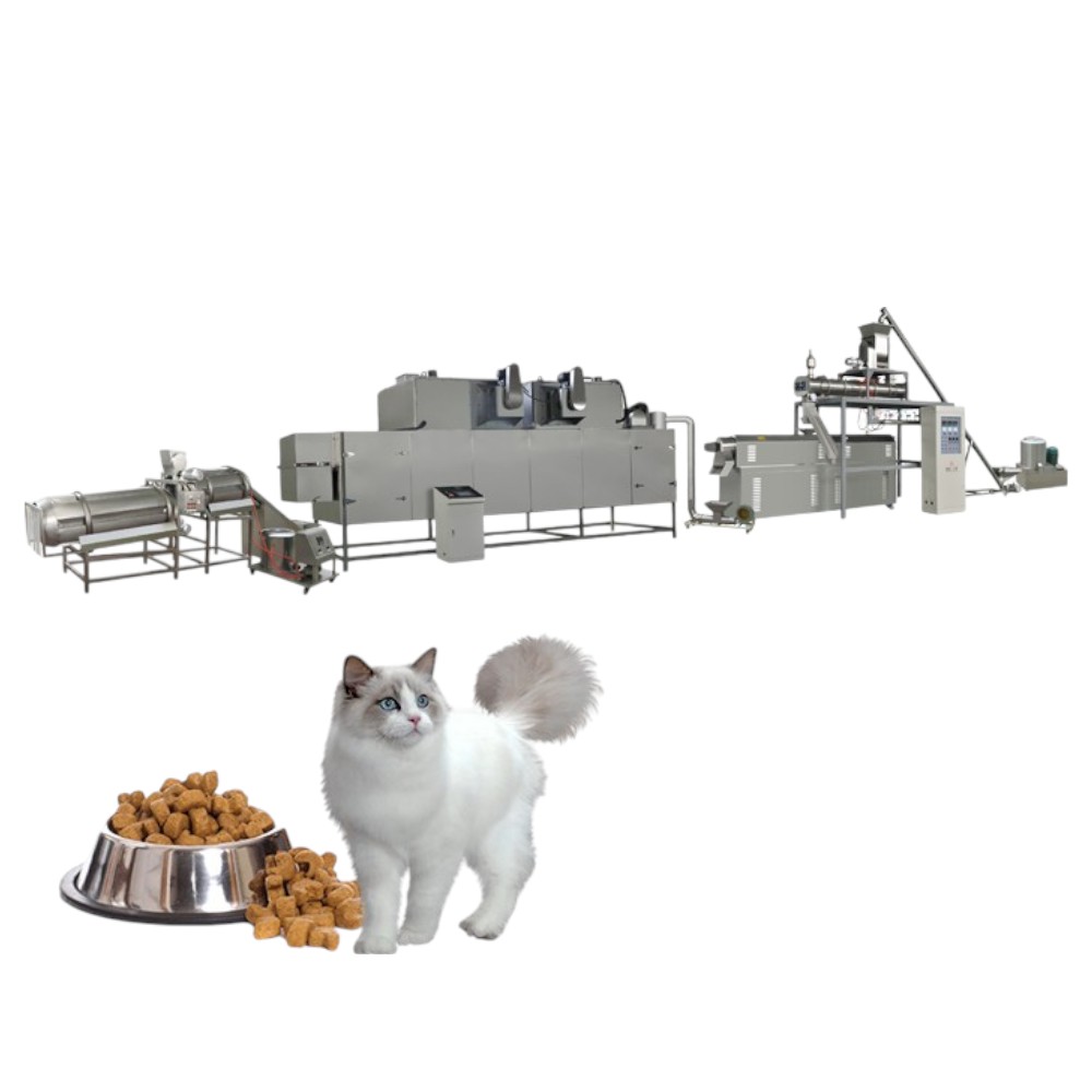Single screw puffed pet food production line