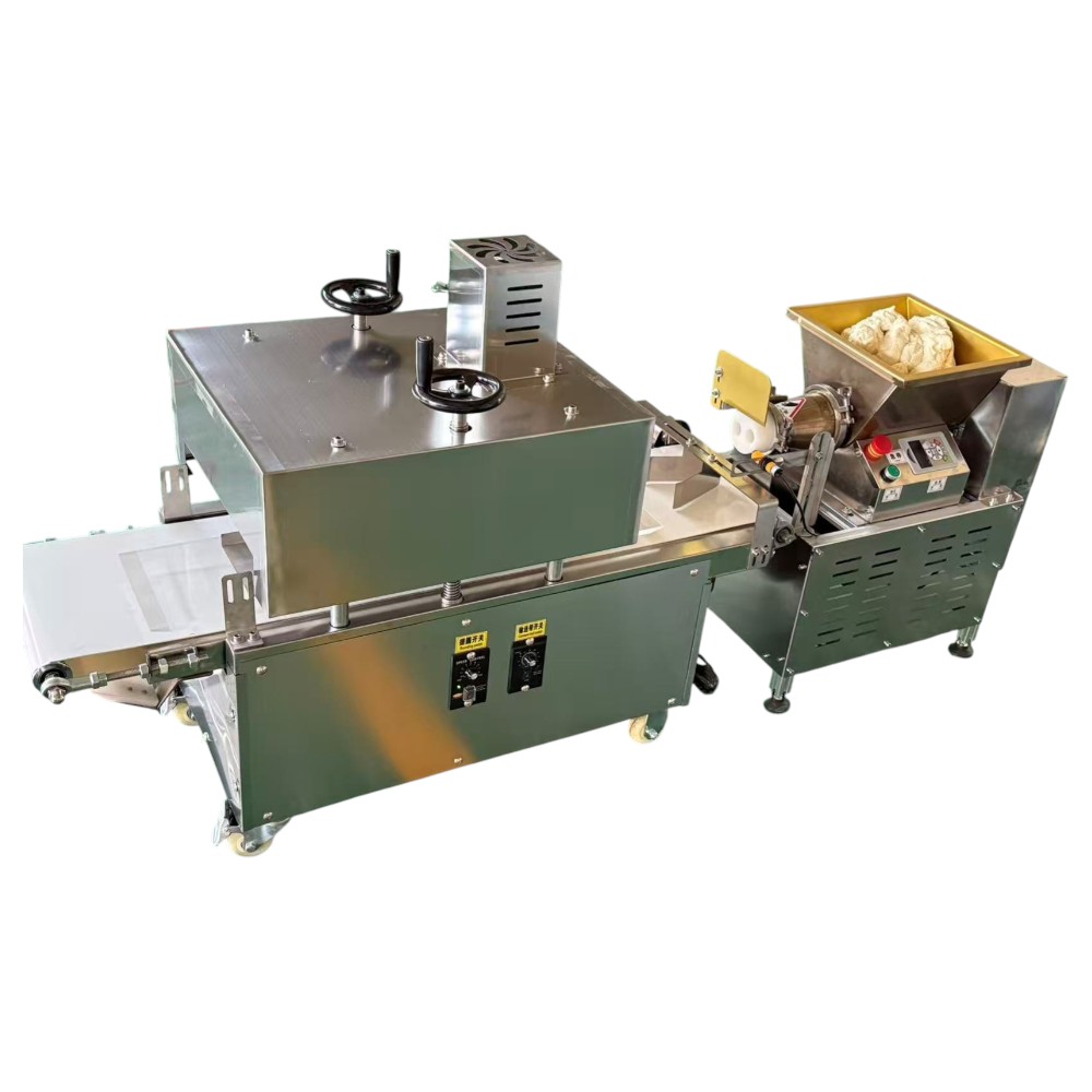 Handwork imitative rice ball cutting machine and rolling machine